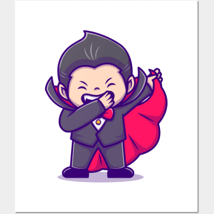 Cute Dracula Dabbing Posters and Art